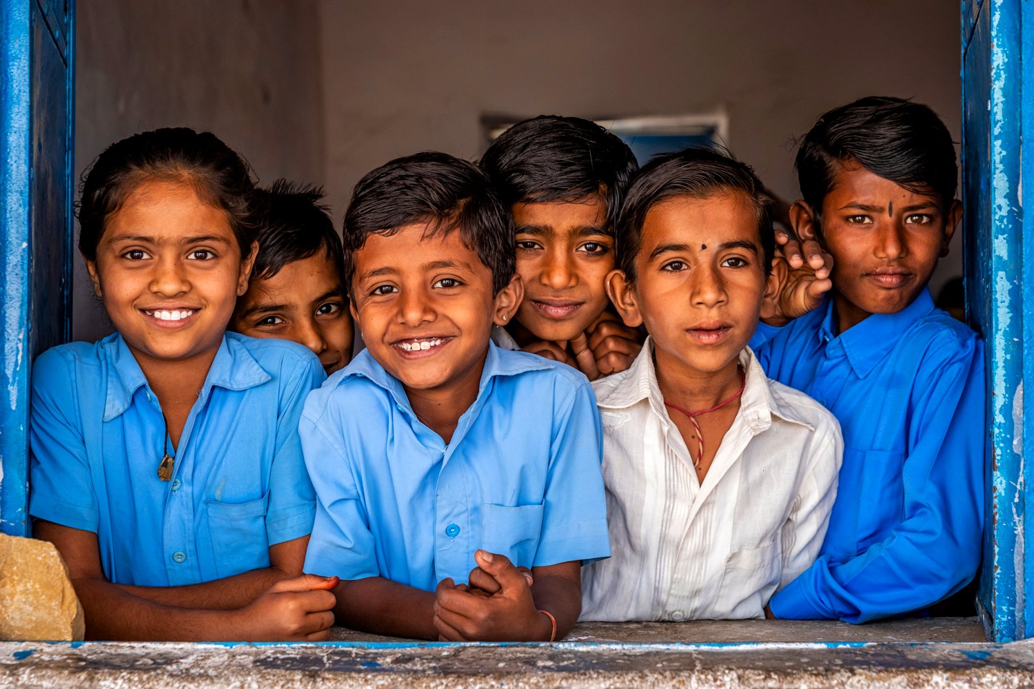Students in a government school in Jammu & Kashmir